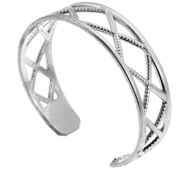 Silver X Toe Ring