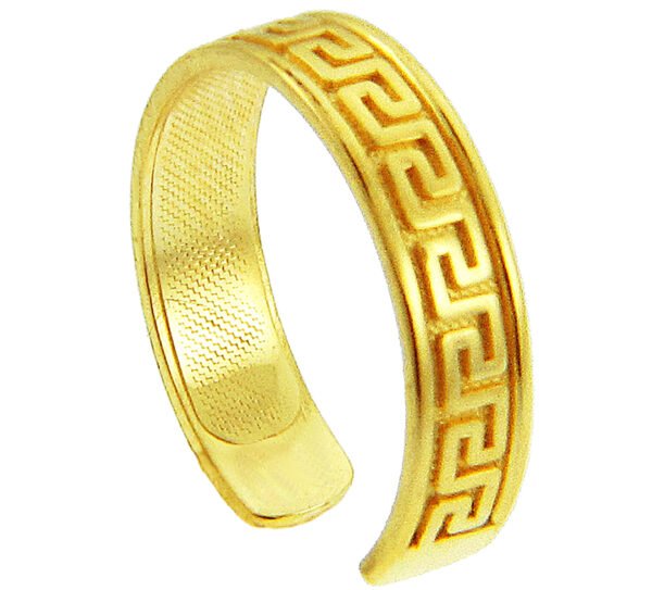 Yellow Gold Greek Key Toe Ring