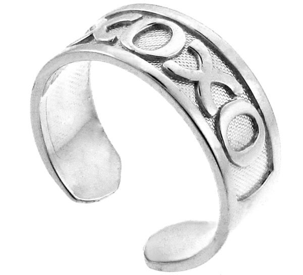 White Gold Xoxo Toe Ring