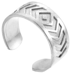 Silver Chevron Toe Ring