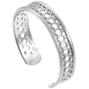 Silver Chainmill Toe Ring