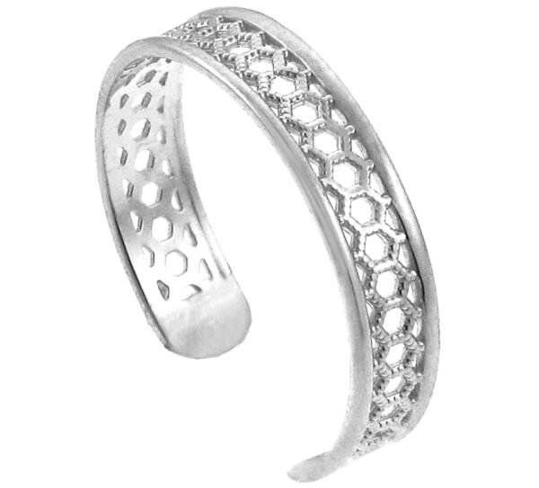 Silver Chainmill Toe Ring