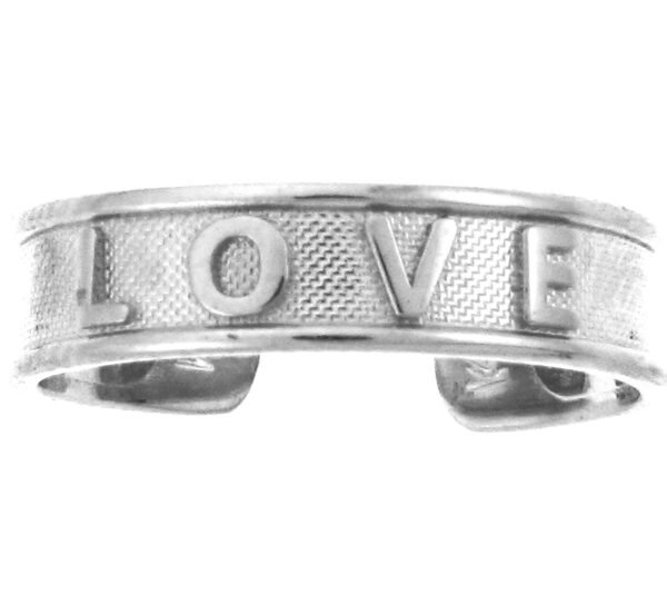 Silver Love Toe Ring