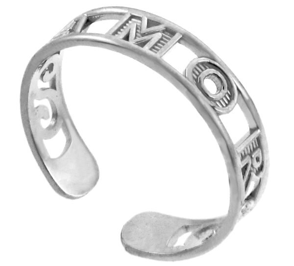 Amor White Gold Toe Ring