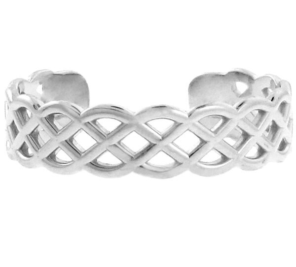 Silver Trinity Knot Toe Ring - Image 2