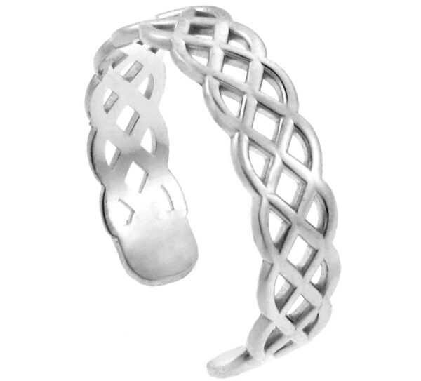 White Gold Trinity Knot Toe Ring