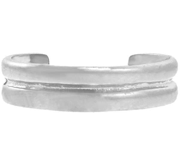Double Classic Silver Toe Ring - Image 2