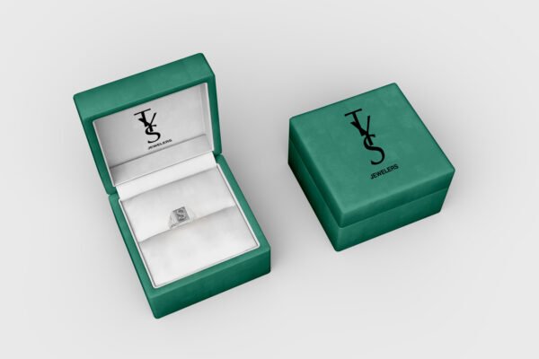 Sterling Silver Diamond Initial S Ring