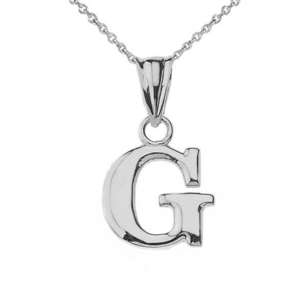 Initial Pendant Necklace In Sterling Silver