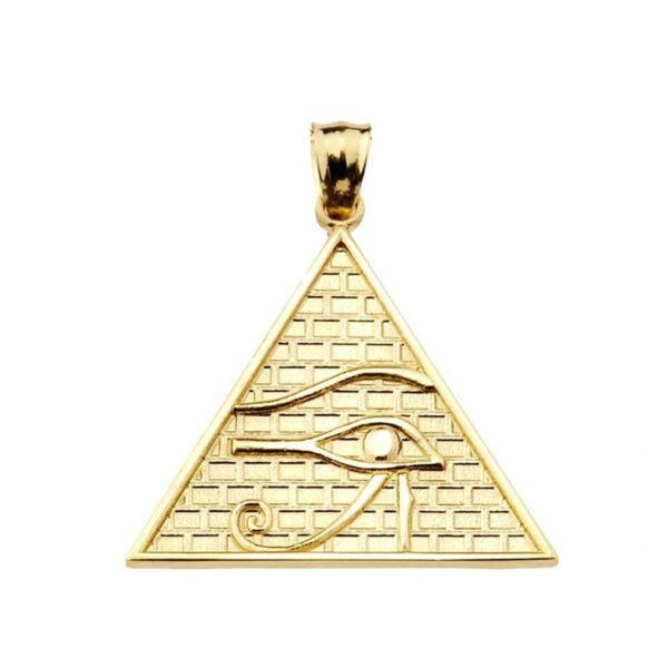 Solid Gold Horus Pendant Necklace (13 Steps) - Image 2