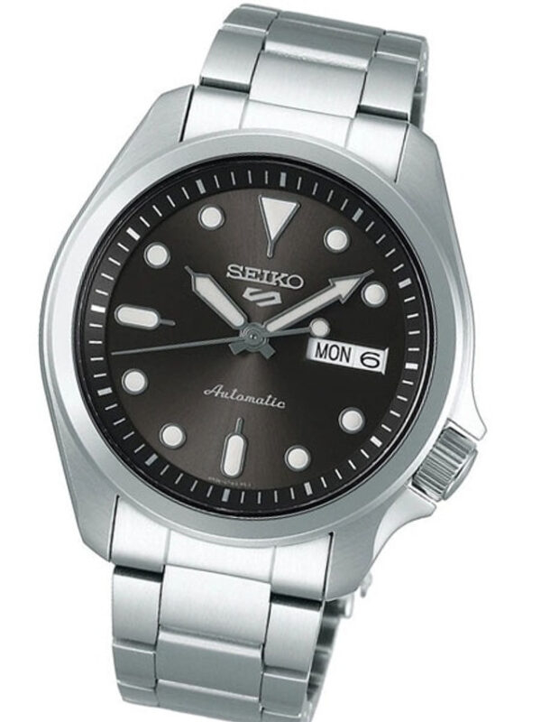 Seiko 5 SRPE51 - Sports Automatic Watch with Grey Dial and SS Bracelet - Image 2