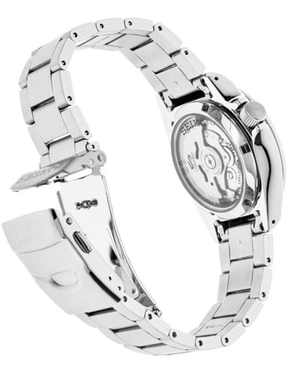 SRPE55 Seiko 5 Sports Black Sunray Dial with Silver Bracelet Men's Watch - Image 4