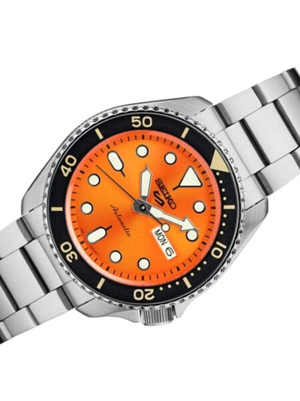 Seiko 5 SRPD59 - Sports Automatic Watch with Orange Dial - Image 3