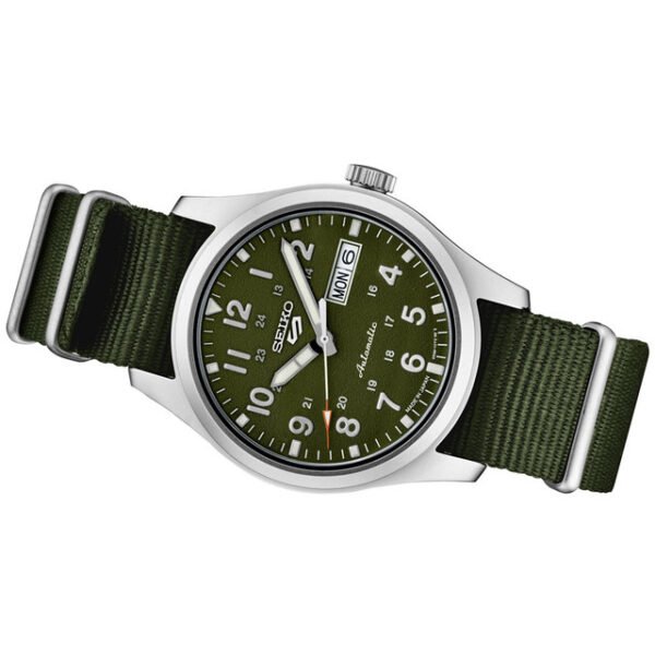 Seiko 5 SRPG33 - Sports Automatic Watch with Green Textured Dial - Image 2