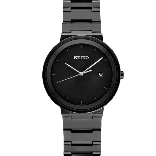 Seiko SUR487 - Essentials Quartz Black Sunray Dial Men's Watch