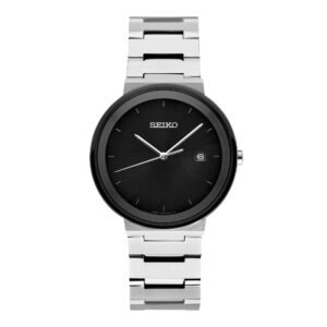 Seiko SUR485 Essentials Quartz Black Dial Men's Watch