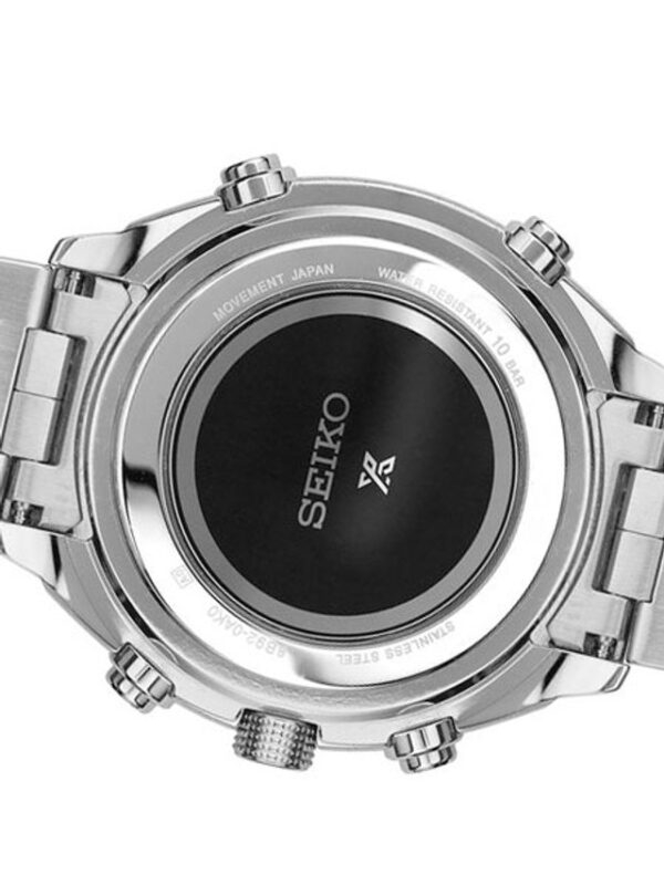 SSG009 Seiko Men's Coutura Radio Sync Solar Chronograph Stainless Watch - Image 3