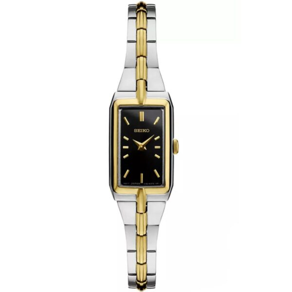 SWR046 Seiko Essentials Two Tone Black Dial Steel Petite Quartz Women's Watch