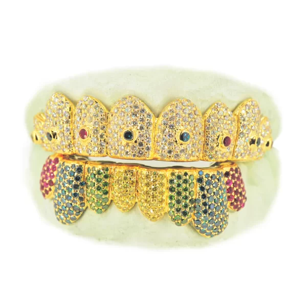 Ornaments 16 Teeth Individual Colorful Grillz