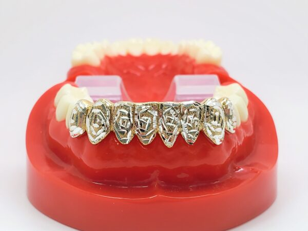 Custom Grillz, 925 Sterling Silver Dust Cut Custom Fit Handmade Real Grillz