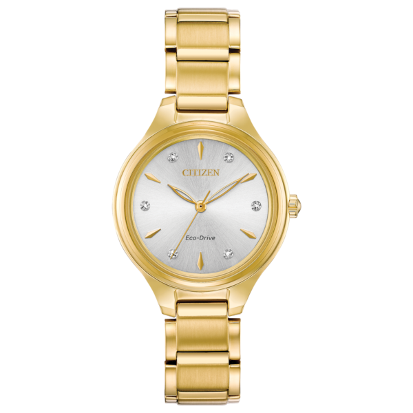 FE2102-55A Citizen Corso Silver Dial Gold-tone Ladies Watch