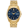 Citizen Peyten Eco-Drive Blue Dial Gold Tone Sapphire Crystal Watch BM7103-51L