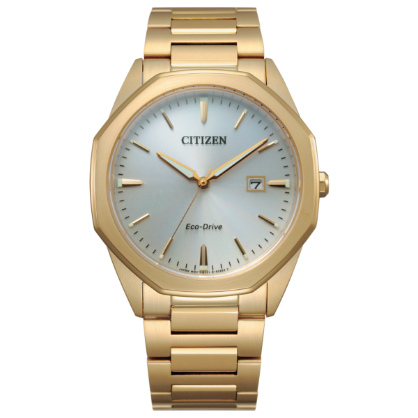 Citizen Eco-Drive Octagon Silver Dial Men Watch BM7492-57A