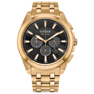 Eco-Drive Men’s Chronograph Gold-Tone Stainless Steel Watch CA4512-50E