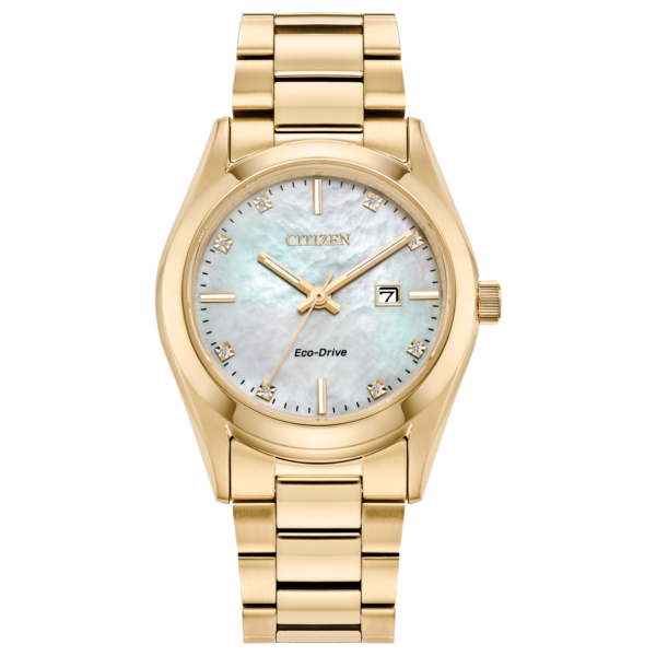 Citizen Sport Luxury Eco-Drive Crystal MOP Dial Ladies Watch EW2642-59D