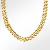 10K Yellow Gold Men's Necklace - Monaco Plain Chain