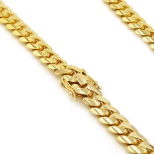 15mm Cuban Link Chain in 10K Solid Gold