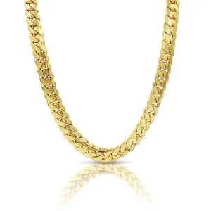 15mm Cuban Link Chain in 10K Solid Gold