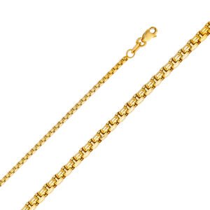 14K White Gold 1.8mm Hollow Half RD Box Chain