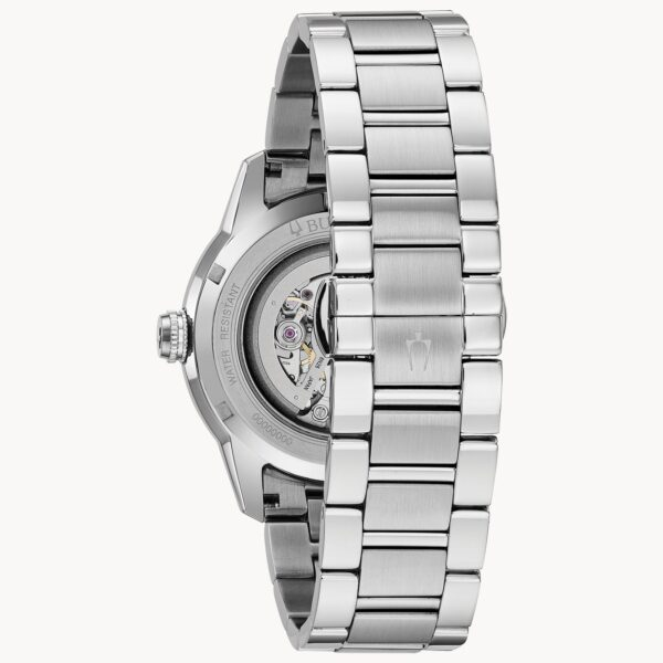 96A208 Bulova Sutton Men's Silver Black Dial Stainless Steel Watch - Image 3