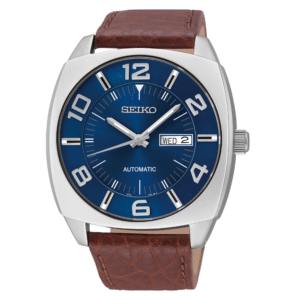 SNKN37 Seiko Recraft Automatic Blue Dial Brown Leather Men's Watch