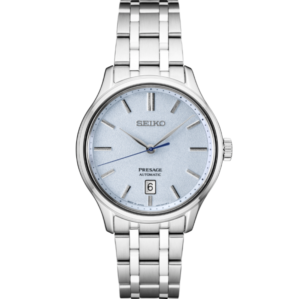 SRPF53 Seiko Men's Presage Automatic Stainless Case Blue Steel Band Watch