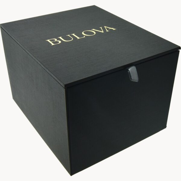 96A208 Bulova Sutton Men's Silver Black Dial Stainless Steel Watch - Image 4