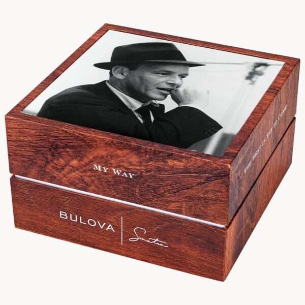 98A261 Bulova Frank Sinatra My Way Black Men's Watch - Image 4