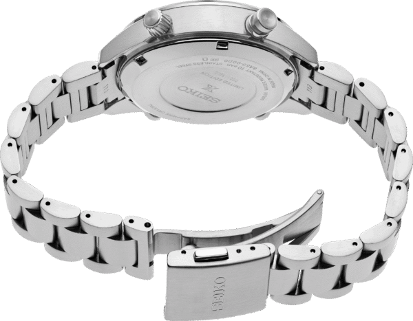 Seiko SFJ009 Prospex Speedtimer Solar 1/100 Chronograph With White Dial