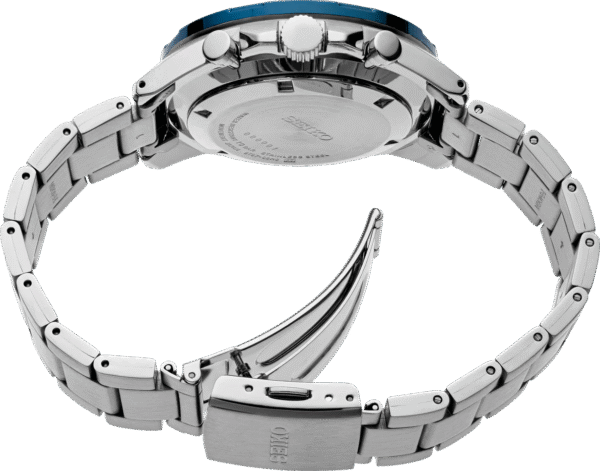SSB321 Seiko Essentials Chronograph Blue Dial Silver Tone Men's Watch