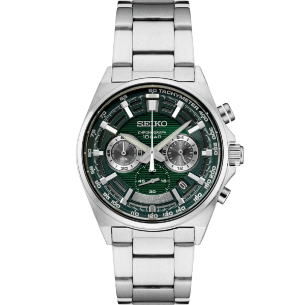 Seiko SSB405 Chronograph Green Dial Stainless Steel Men's Watch
