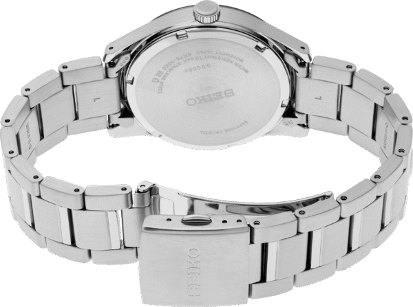 Seiko SUR559 Essentials Stainless Steel Blue Dial Men's Watch - Image 3