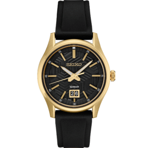 Seiko SUR560 Essential Gold Tone Black Dial Men's Watch