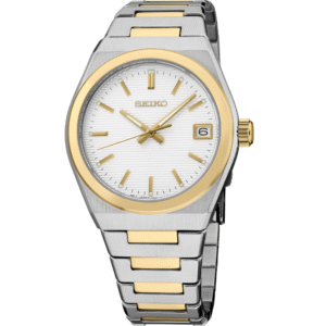 Seiko SUR578 Quartz White Dial Two Tone Ladies Watch