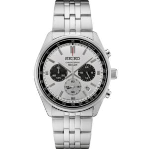 Seiko SSB425 Chronograph Quartz White Dial Men's Watch