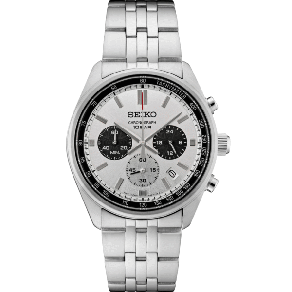 Seiko SSB425 Chronograph Quartz White Dial Men's Watch
