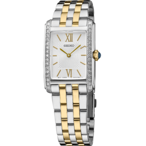 Seiko SWR093 Quartz Silver Dial Two-Tone Women's Watch