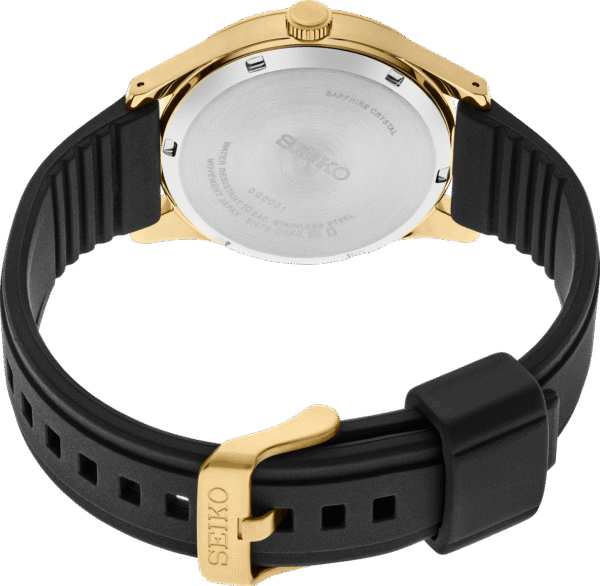 Seiko SUR560 Essential Gold Tone Black Dial Men's Watch