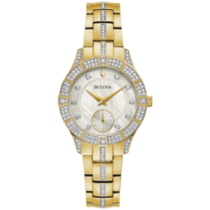 Bulova 98L283 Mineral Crystal Dial Stainless Steel Ladies Watch