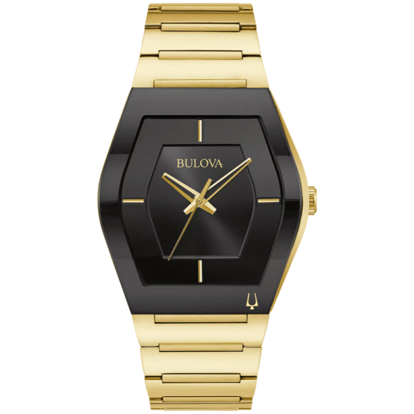 Bulova 97A164 Quartz Black Dial Gold-Tone Men's Watch